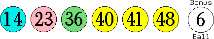 14 23 36 40 41 48 (06)