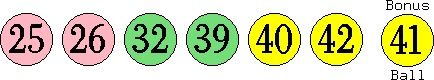 25 26 32 39 40 42 (41)