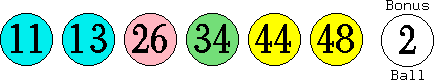 11 13 26 34 44 48 (02)